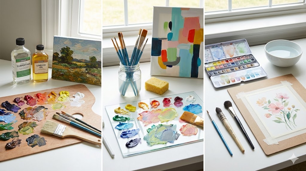 perbedaan cat akrilik dan minyak